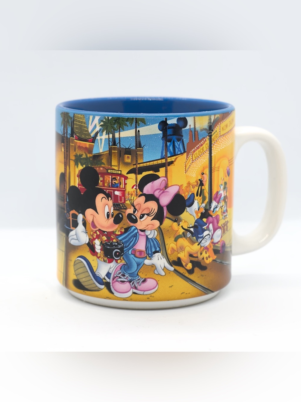 Vintage Disney MGM Studios Coffee Cup Mickey & Minnie Mouse Tea Mug Japan 1987